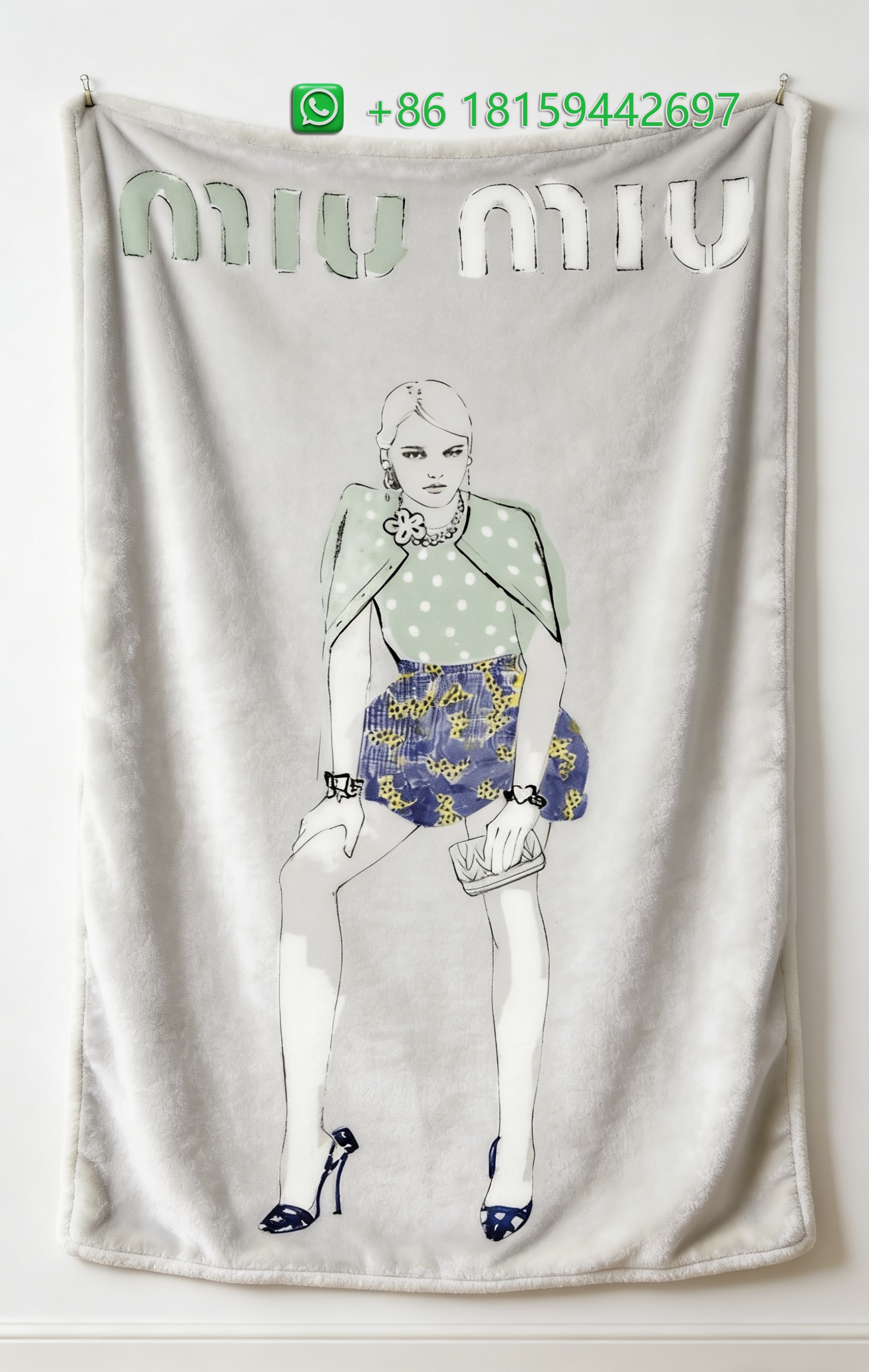 Miumiu Throw Blankets